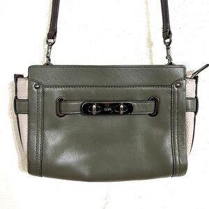 Coach F35688 SMALL TOWN LEATHER CROSSBODY BAG Olive Green